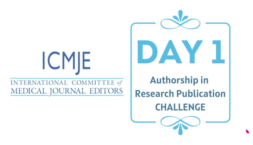 Authorship in Research Publication 2-week Challenge - DAY 1