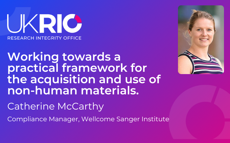 Working towards a practical framework for the acquisition and use of non-human materials 
