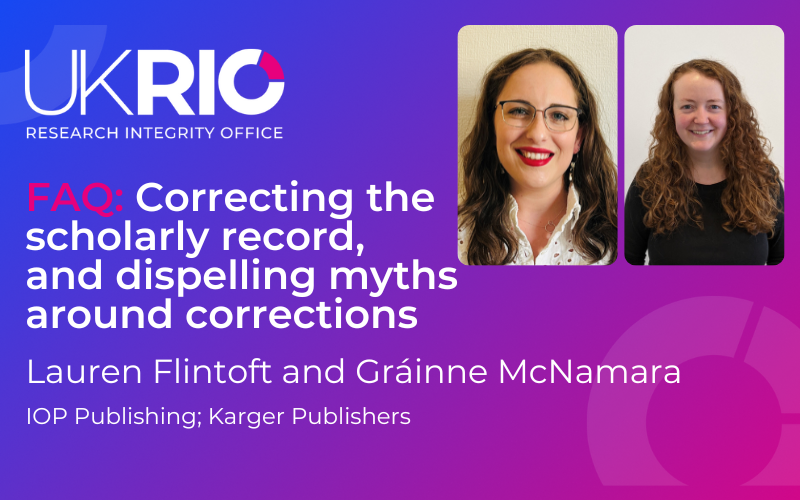 FAQ: Correcting the scholarly record, and dispelling myths around corrections