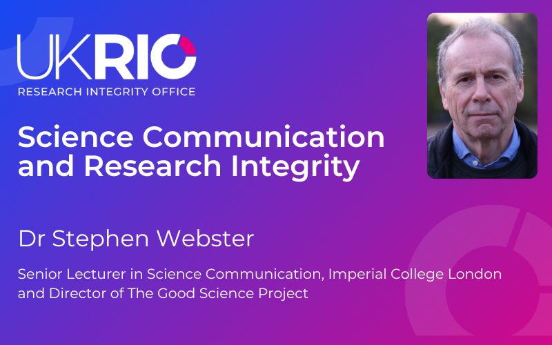 Speaker notes: Science Communication and Research Integrity.