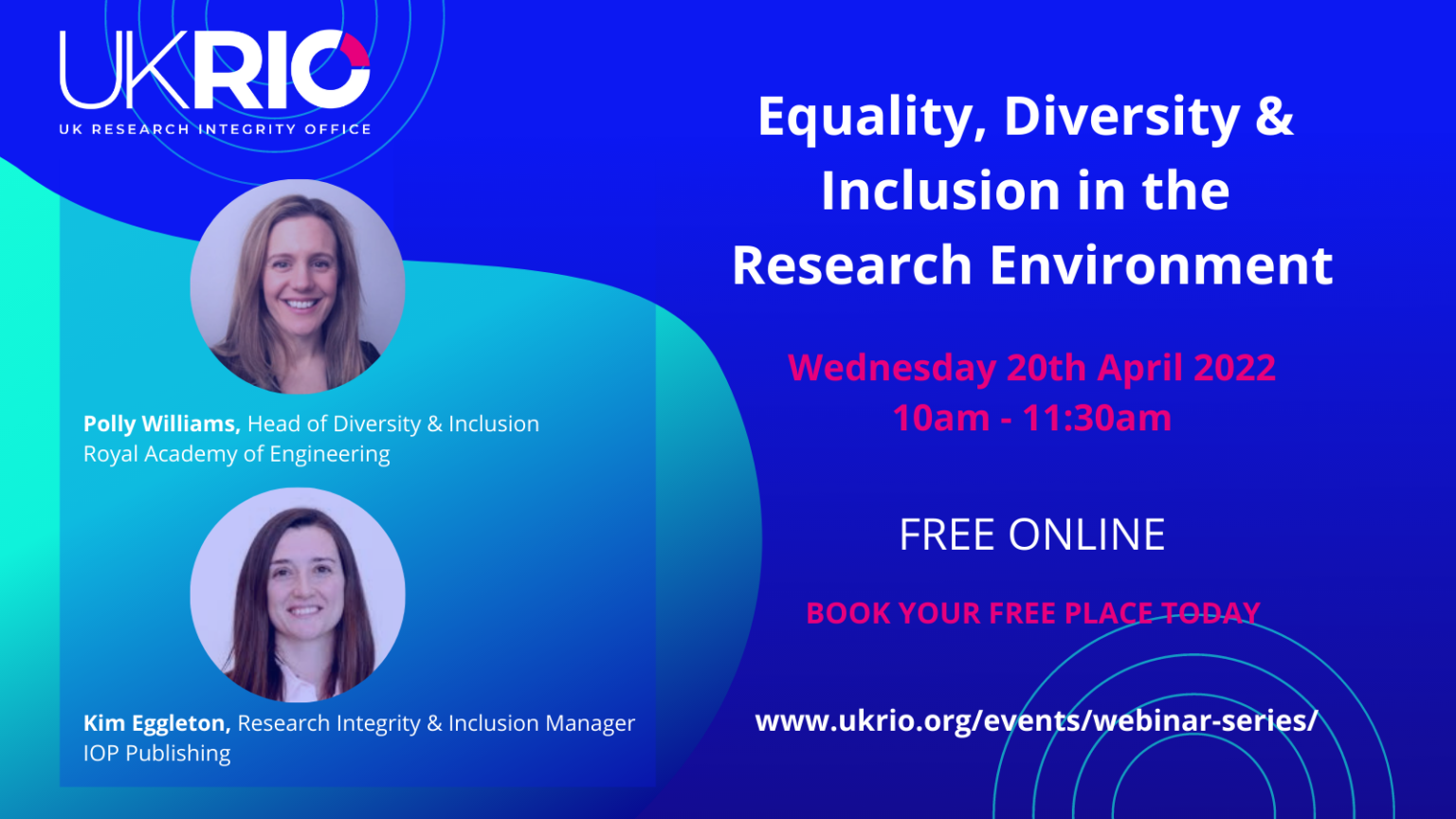 WEBINAR Equality Diversity & Inclusion (EDI) in the Research