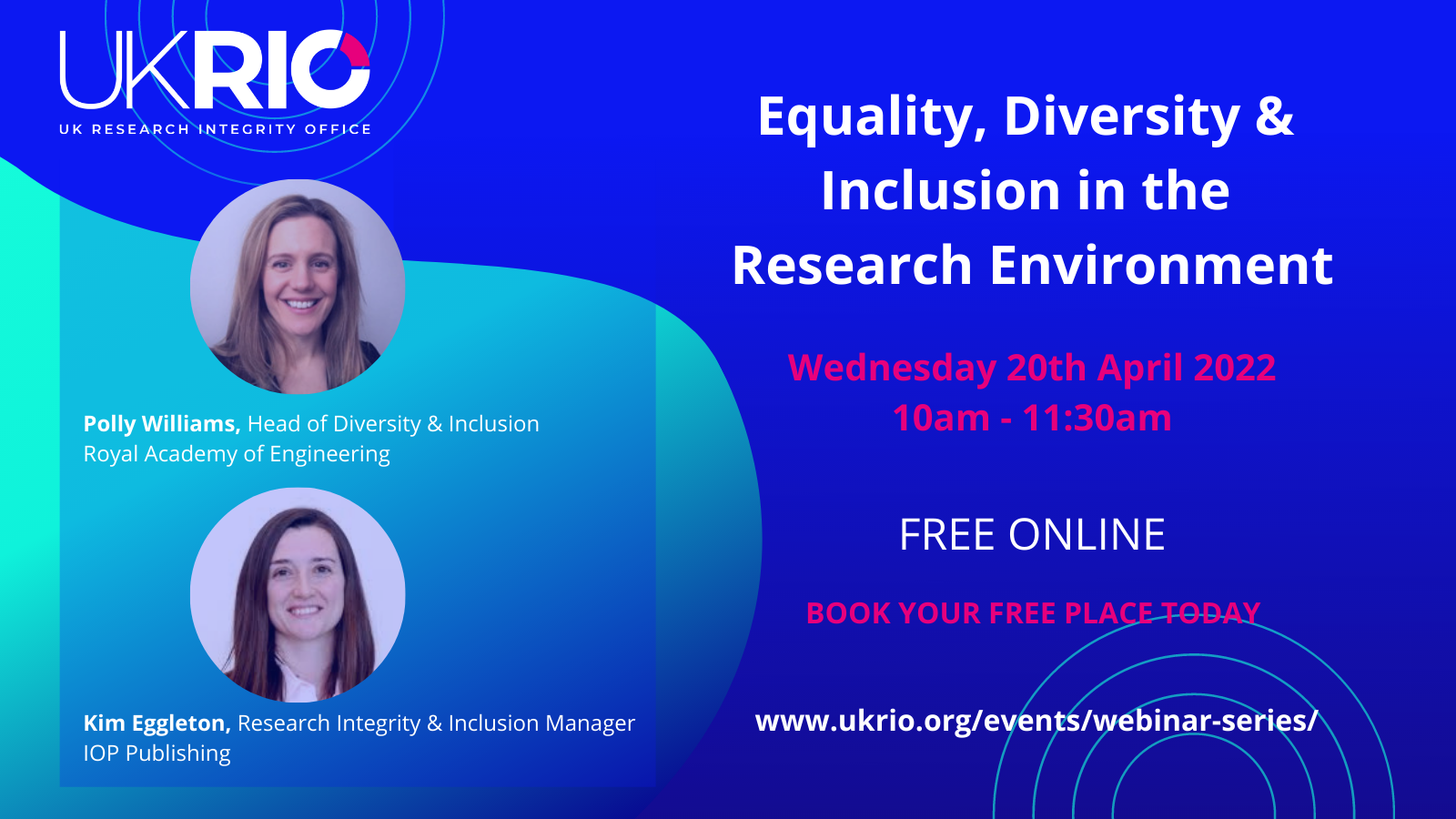 WEBINAR - Equality Diversity & Inclusion (EDI) in the Research Environment