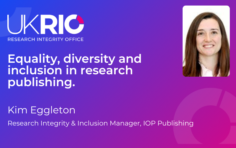 Equality, diversity and inclusion in the research publishing.