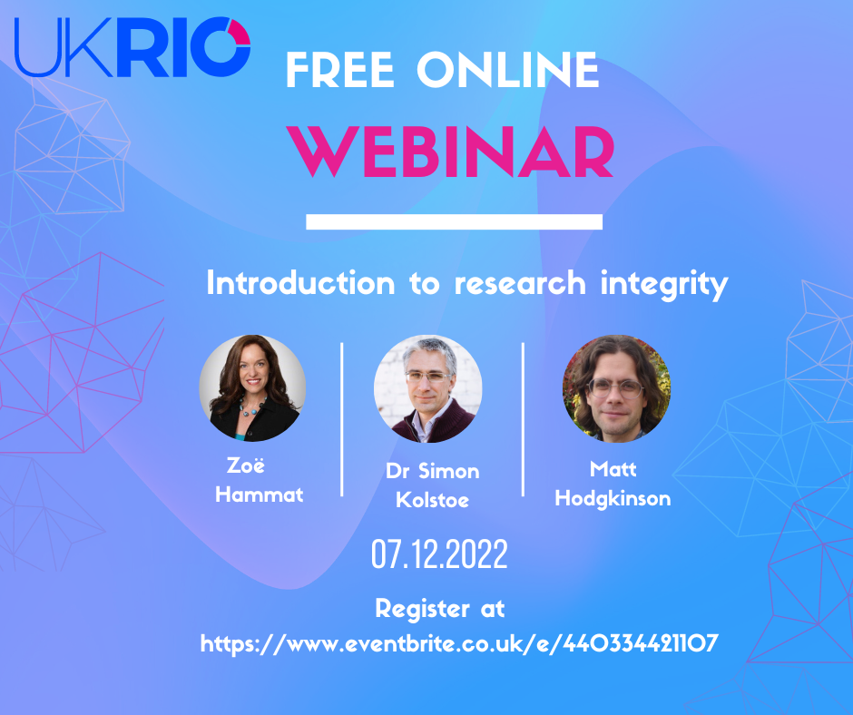 Introduction to research integrity webinar