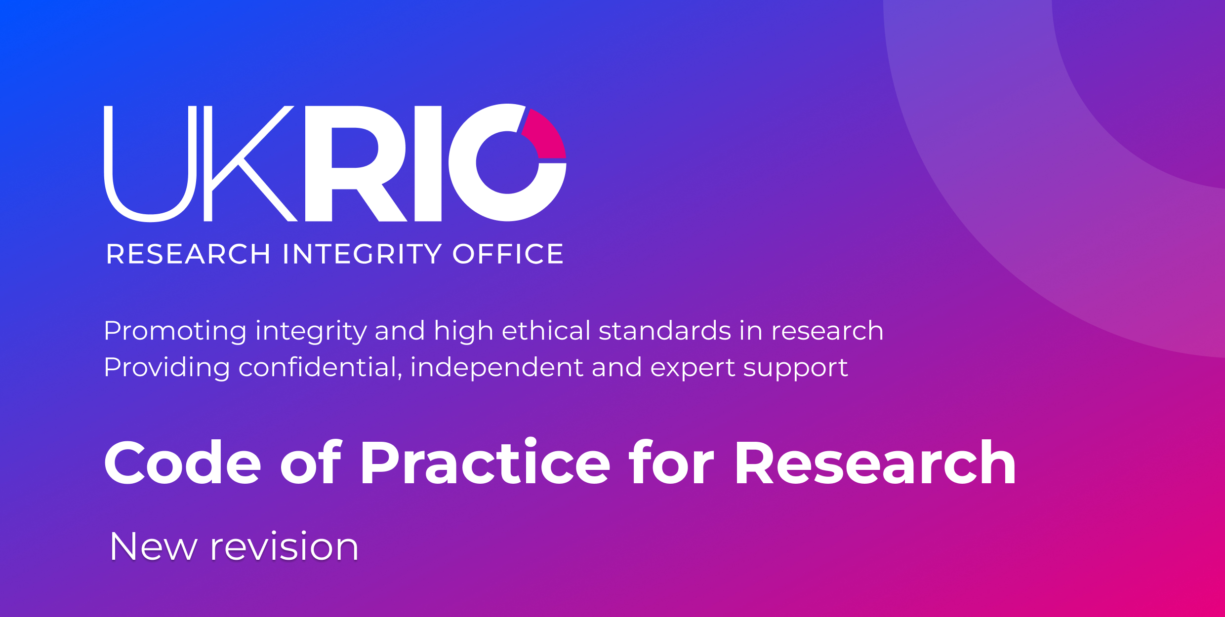 New revision of Code of Practice for Research