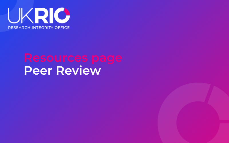 Resource Page: Peer Review.