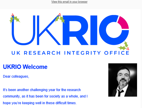 UKRIO Newsletter - Navigating the Evolving World of Research Integrity OUT NOW!