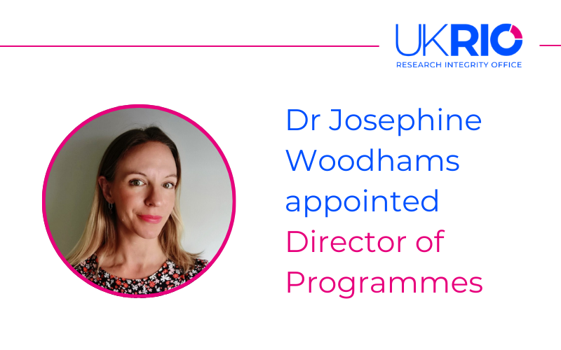 Dr Josephine Woodhams appointed Director of Programmes