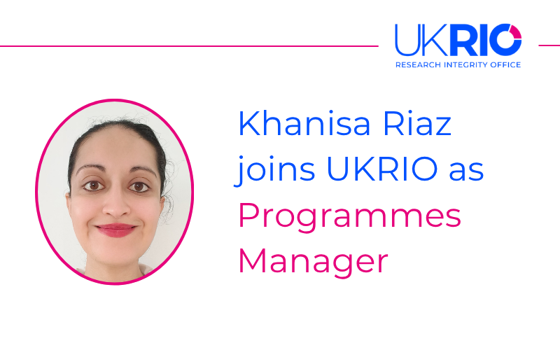 Khanisa Riaz joins UKRIO as Programmes Manager