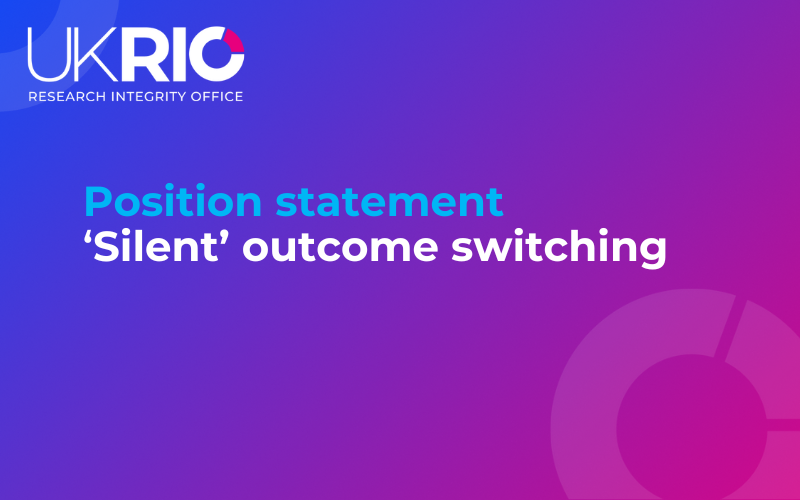 Position statement: 'Silent' outcome switching.