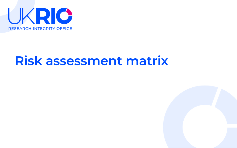 Risk assessment matrix.