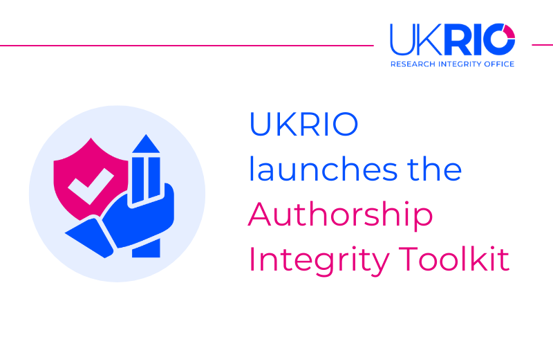 UKRIO Launches the Authorship Integrity Toolkit