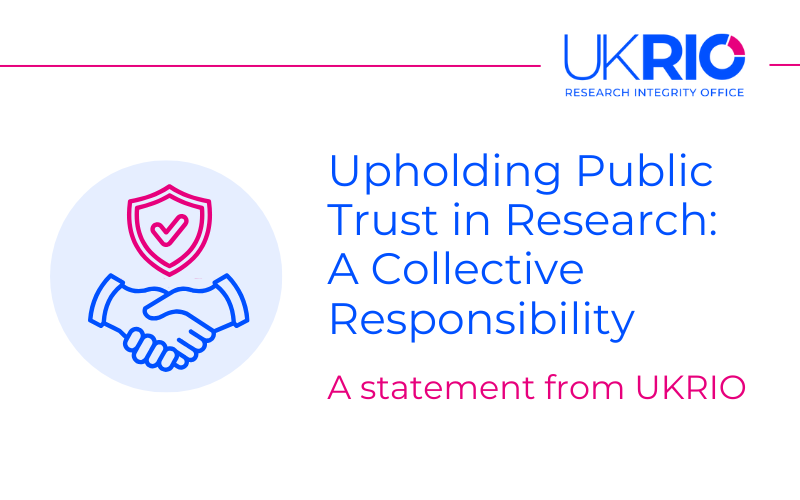 Upholding Public Trust in Research: A Collective Responsibility