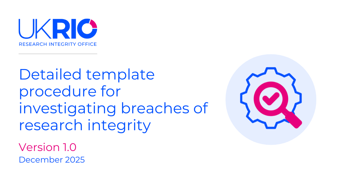 Detailed procedure for investigating breaches of research integrity