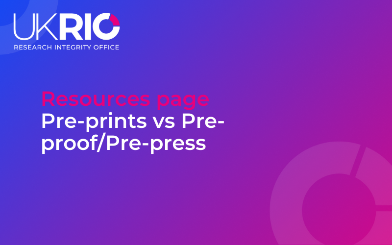 Pre-prints vs Pre-proof/Pre-press.