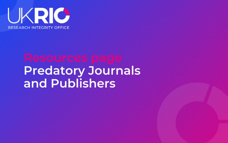 Predatory journals and publishers