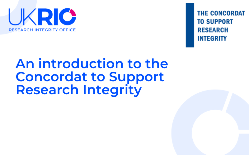 Introduction to the Concordat to Support Research Integrity