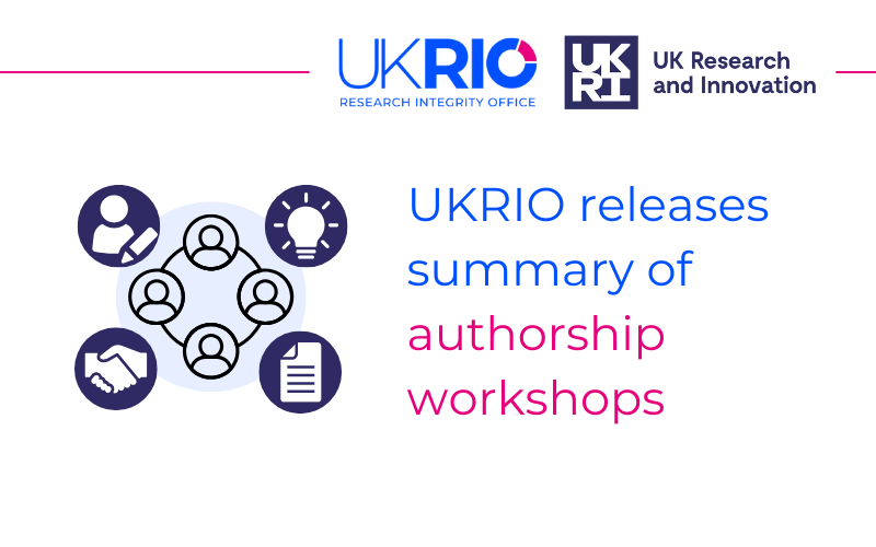 UKRIO publishes summary of authorship workshops