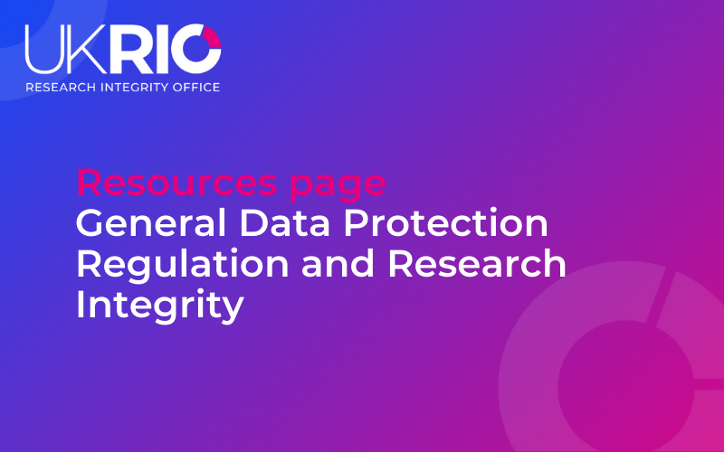 General data protection regulation and research integrity