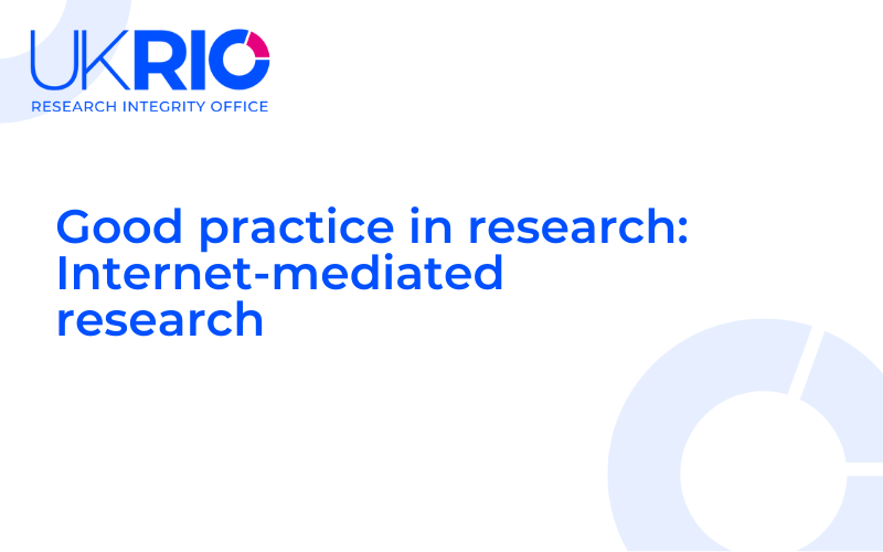 Good practice in research: Internet-mediated research