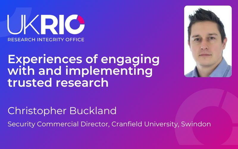 Experiences of engaging with and implementing trusted research.